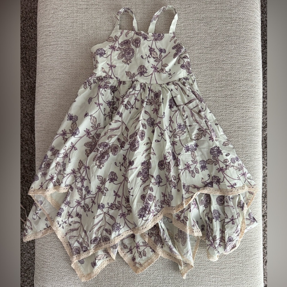 Indie Blue/ purple floral girls size 7 dress